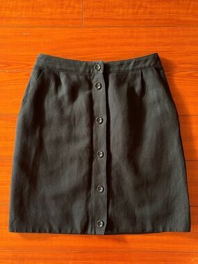 A.P.C. Black Button-Front Mini Skirt